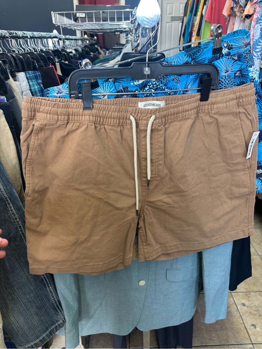 Goodthreads Brown Cotton Drawstring Shorts
